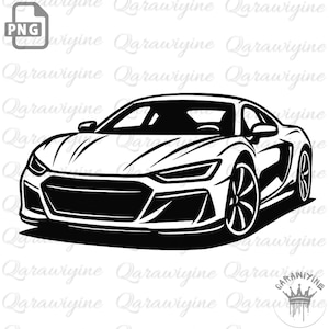 Luxury Car Clipart | Sports Car PNG | Supercars Clipart | Fast Race Car Digital Download | Car Sticker Graphics