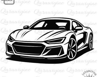 Luxury Sports Car Clipart: Supercar PNG Graphics (Digital Download