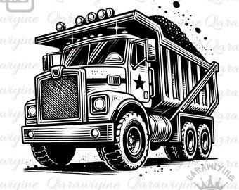 Dump Truck PNG: Construction Truck Clipart (Digital Download
