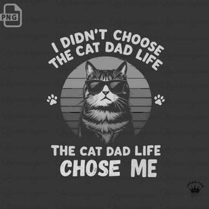 Design de camiseta &quot;Cat Dad Life&quot; (download digital)