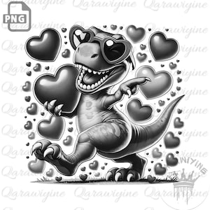 Valentine&#39;s Day T-Rex Clipart for Boys-valentines dinosaur,dinosaur love png,boys valentine png,valentines day trex,trex clipart