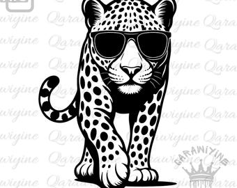 Tiger Cut File PNG – Stor katt Clipart för Cricut, söt tigermaskotskjortadesign, djungeldjursaffisch sublimering