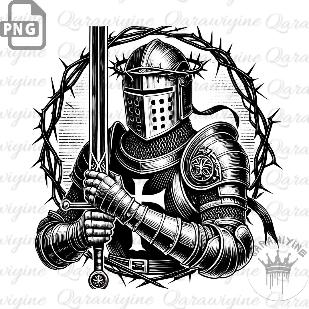 Knight PNG | Crusader Warrior Clipart | Medieval Knight Art | Christian ...