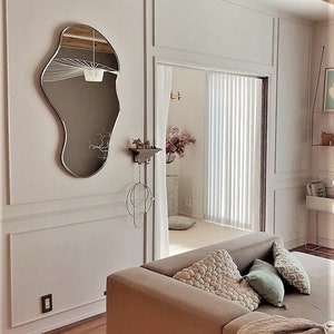Unregelmäßiger Spiegel Home Dekor Asymmetrischer Spiegel Wand Design Badezimmer Spiegel Wohnzimmer Spiegel