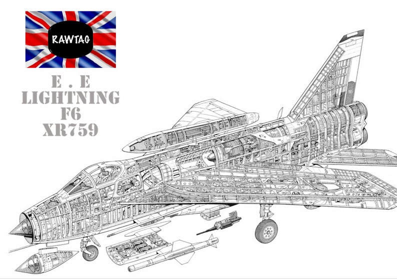 RAWTAG 13 GENUINE English Electric Lightning F6. XR759 DELUXE Package