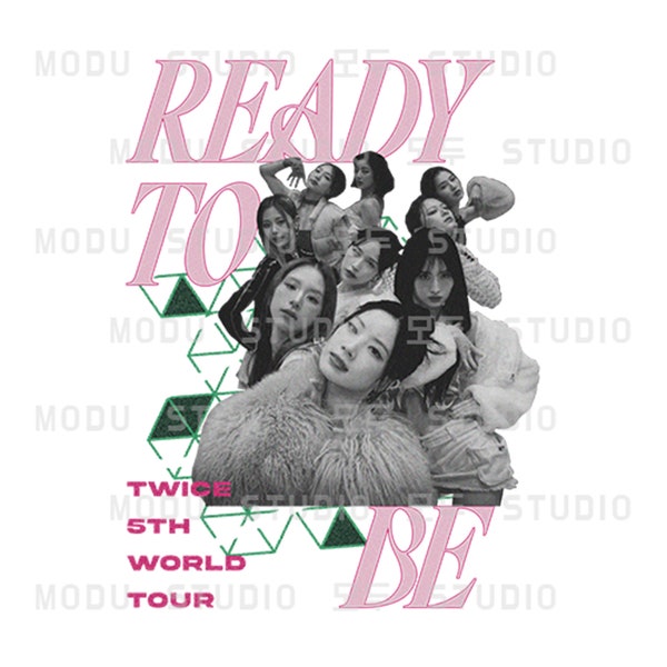 TWICE Ready To Be 5th World Tour Design 1 (digital download, ready to print) / includes PNG files for sublimation or DTF printing.