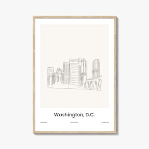 Washington DC Print Reise Poster, Washington D.C. Art Decor, Vintage Style Wandkunst