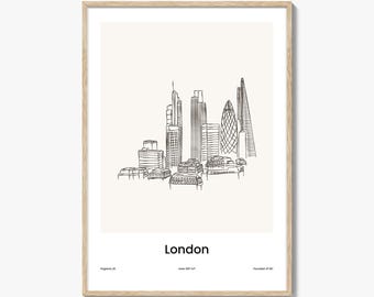 London Drawn No 1 Poster