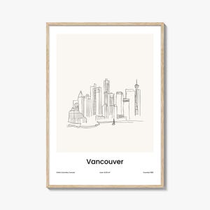 Vancouver Print Canada City Map Travel Poster, Vancouver Wall Art & Decor, Modern Vancouver Map Artwork for Home or Office