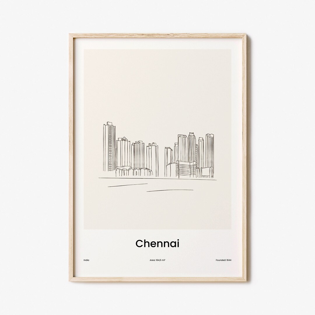 Chennai Print Chennai Wall Art Chennai Wall Decor Chennai Etsy