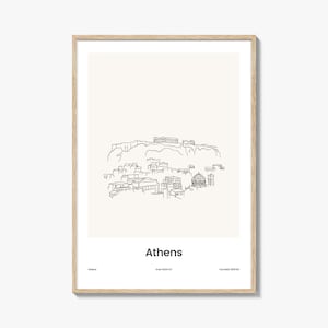 Athens Greece Drawn No 1 Poster