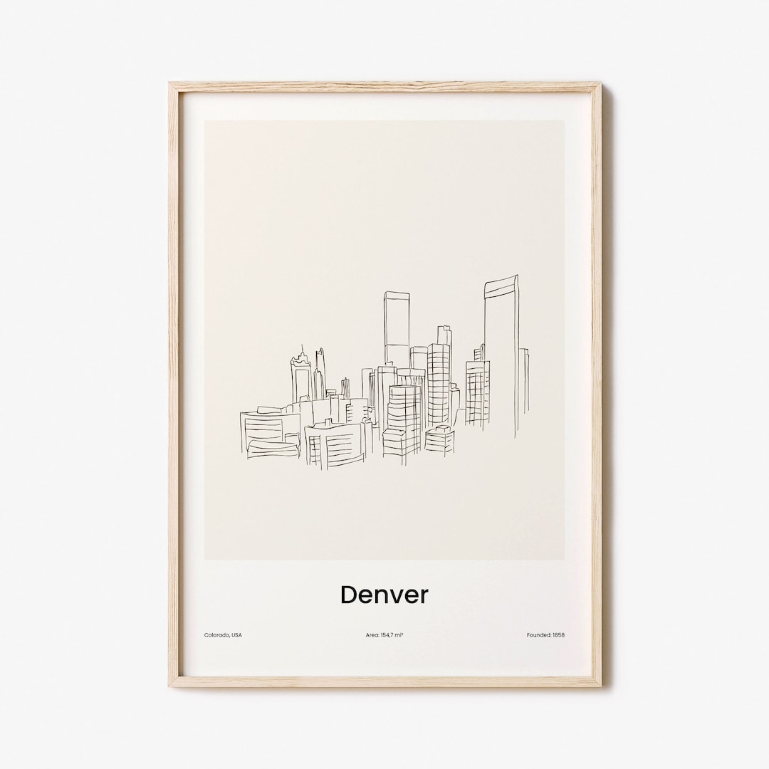 Denver Print, Denver Wall Art, Denver Wall Decor, Denver Travel Poster
