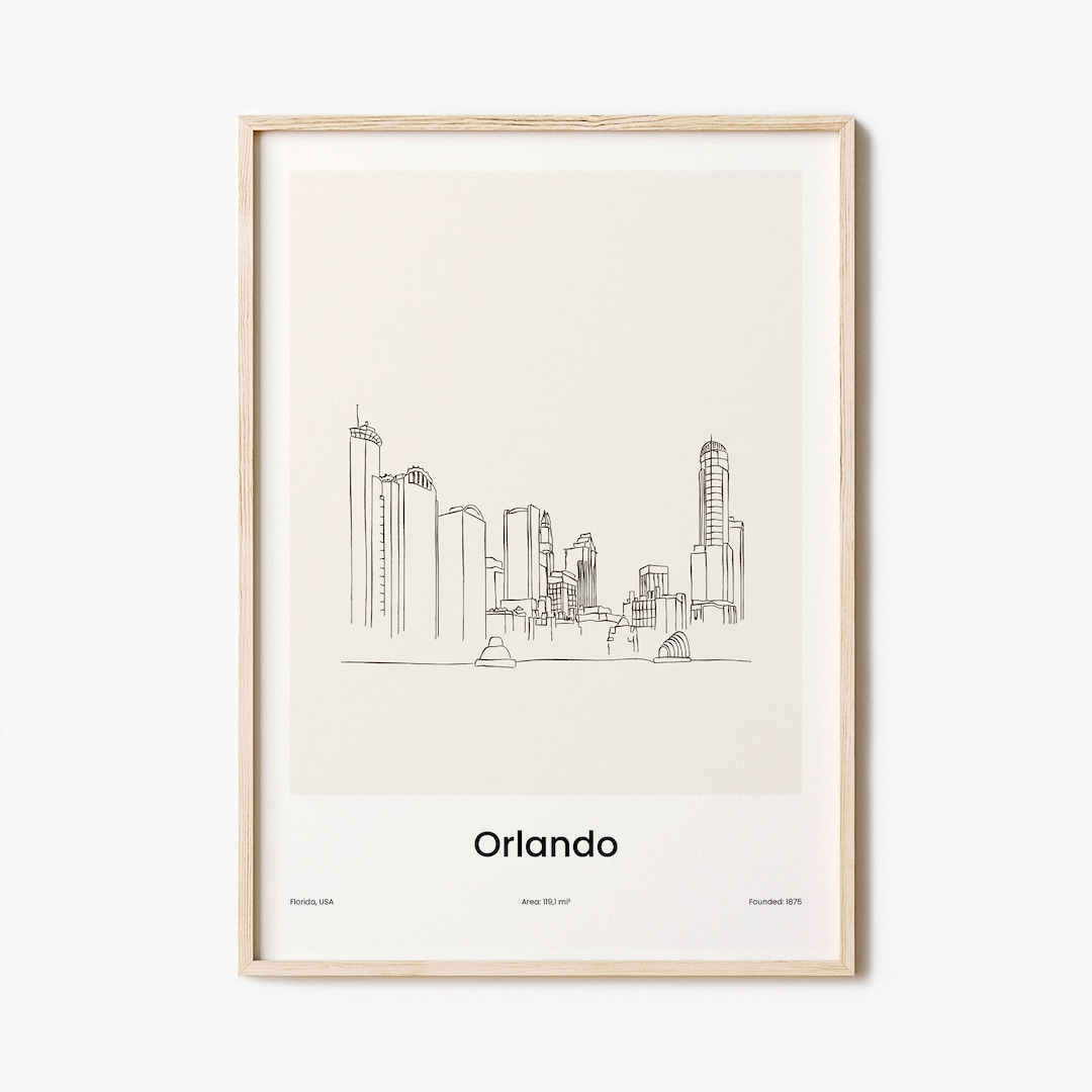 Orlando Print, Orlando Wall Art, Orlando Wall Decor, Orlando Travel