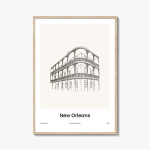 New Orleans Druck, New Orleans Kunst, New Orleans Dekor, New Orleans Reiseplakat, Stadtplan