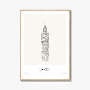Póster con mapa de Londres, arte mural y decoración de viajes, regalo minimalista moderno para el hogar y la oficina.