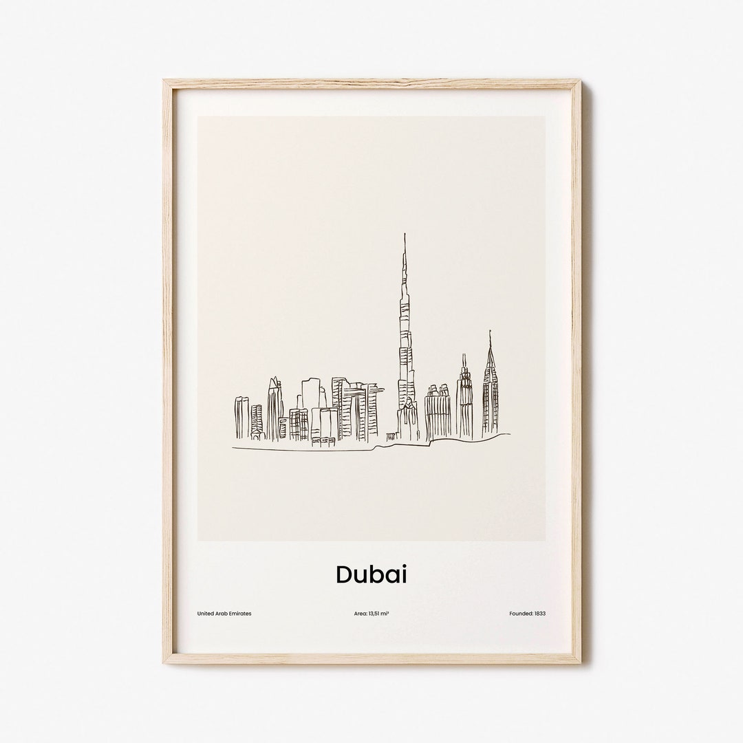 Dubai Print No 1 Dubai Wall Art Dubai Wall Decor Dubai Etsy