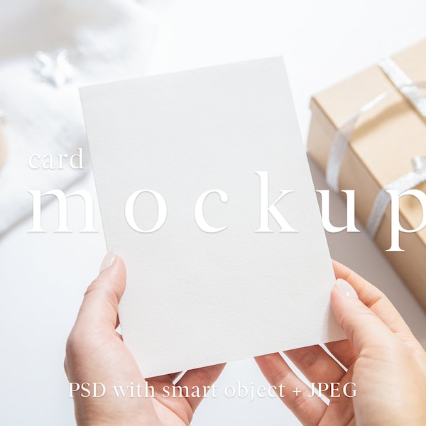 Wedding 5x7 White Card Mockup,Greeting Card Mockup,Invitation Mockup,Christmas Card Mockup,Baby Shower Mockup,Stationary Mockup,PSD Mockup