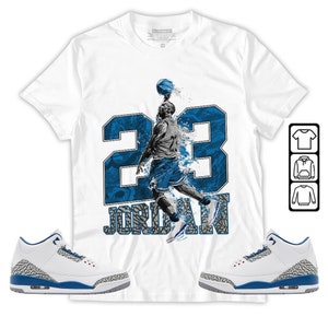 Air 23 Jordan Unisex Sneaker Shirt Match Wizards 3s Tee - Etsy Finland