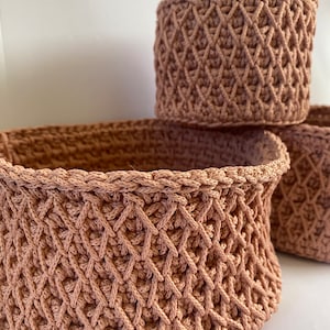 Handmade crochet baskets Home decor basket Plant potters cover