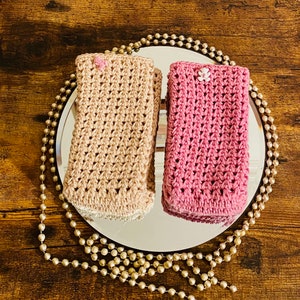 Eco Friendly Cotton Phone Case Cotton Case Cotton purse Cotton Eco Phone Case Teddy bear Y2K Fashion accessories