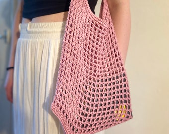 Slouch Shoulder bag Hobo bag Retro crochet Tote bag Boho aesthetic Boho style Gift for her bag