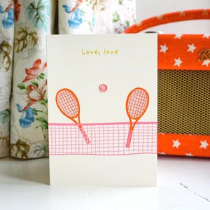 Verjaardags- of verjaardagskaart - perfecte wenskaart voor een geliefde of vriend, vooral tennisfans! *1e of 2e klas*