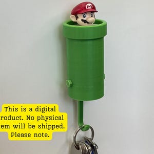 Super Mario Wall Key Holder STL FİLE PACK (Mario, Lugi, Toad, Princess, Pirhana, Fire Flower, Star, Bowser)