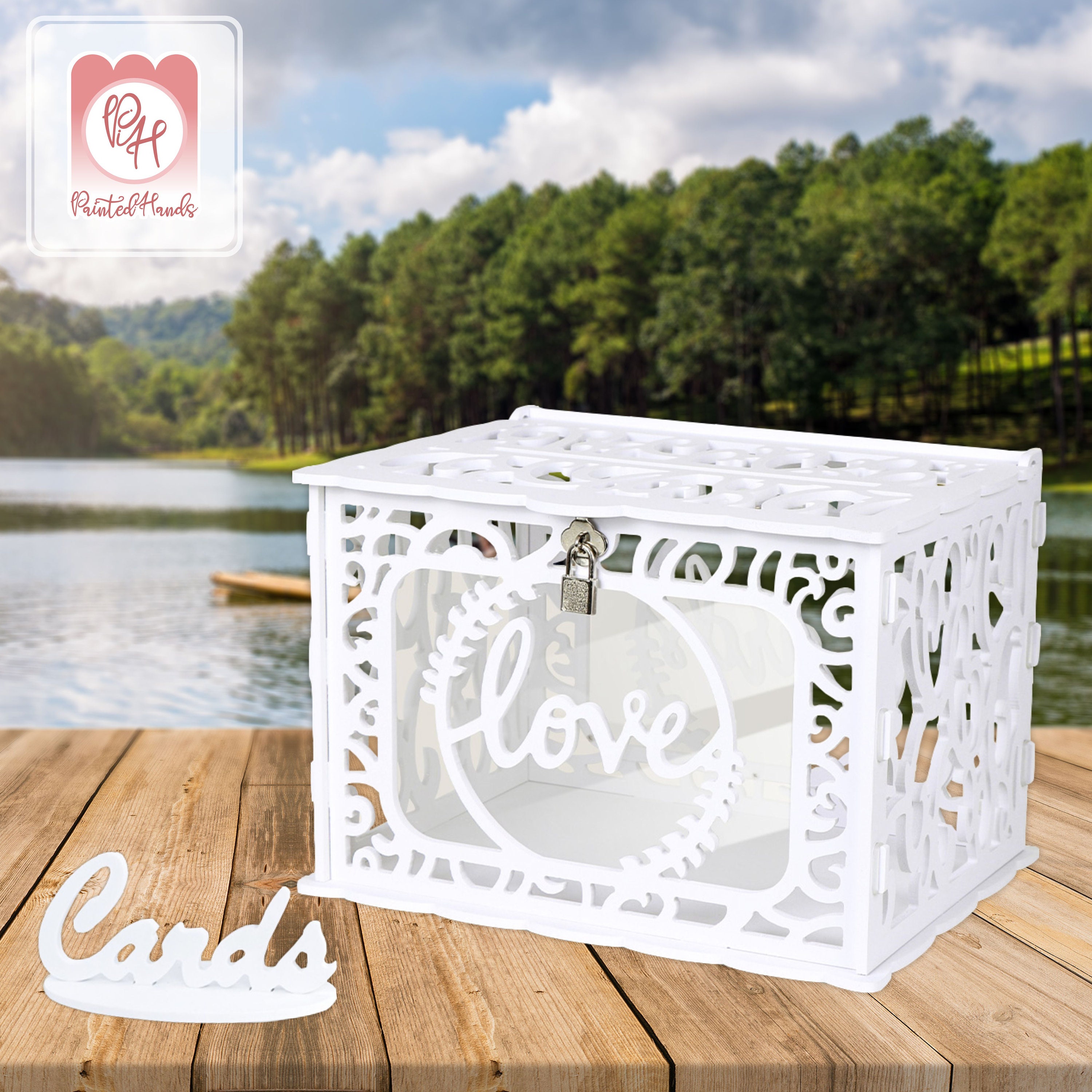 Personalized Wedding Card Box With Slot Lock Wedding money box Rustic card  box Glass card box Wedding bank Wedding card box Wedding card – Tiffy mohair