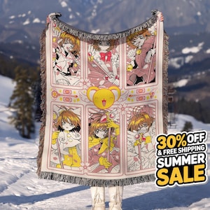 Manta acogedora tejida a mano de anime | Manta de tapiz Manga | Adecuado como manta para acurrucarse o para colgar en la pared.