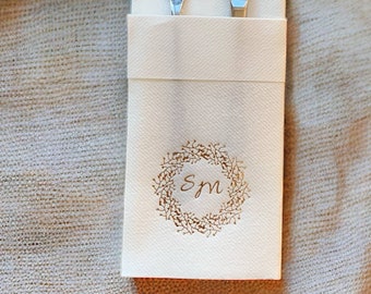 Custom cloth-like napkins, wedding gift, monogram printed napkins, customizable napkins, wedding napkins, favor gold foil napkins engagement