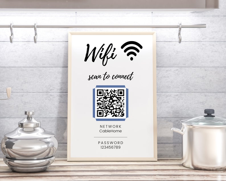 Customizable and Printable Wifi Sign Templates Stay Connected in Style