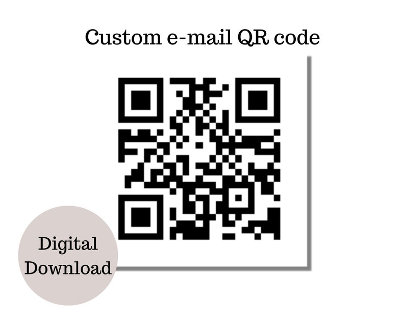 Custom E-mail QR Code Email With QR Code Scan to Email - Etsy