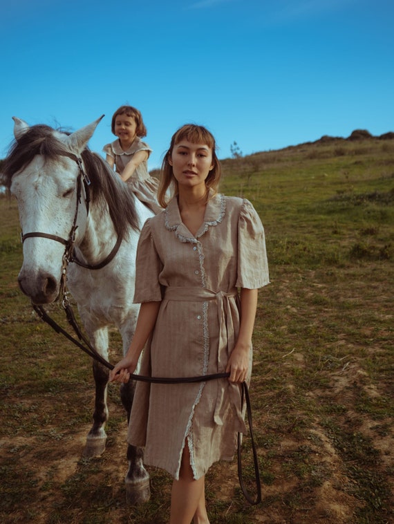 Retro Fashion Dress, Retro Style Shirt Dress, Dress With Belt