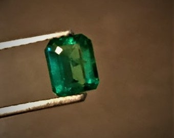 Natural Cushion Cut Emerald From Zambia 0.65 cts