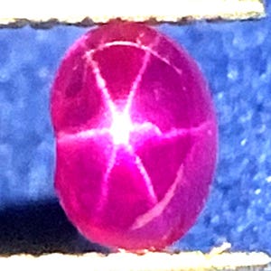 Natural Lustrous 6Rays Fine Quality Burmese Unheated Star Ruby Genuine Gem 0.55CTs