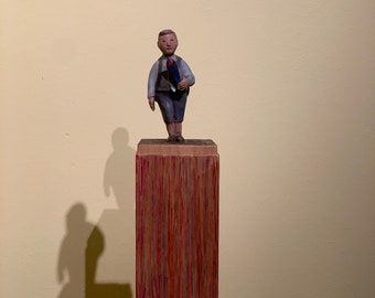 Holzfigur: Schulanfänger