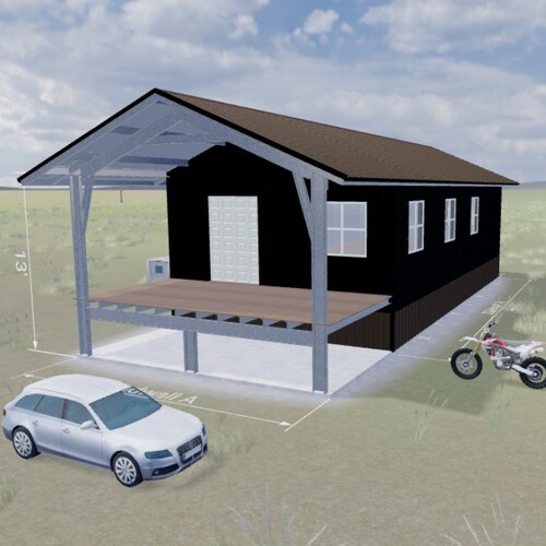 Affordable 800 Square Foot Lightweight on or off Grid Steel Etsy