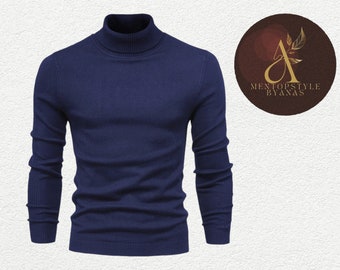 Men's Pullover Sweaters | High Collar Jumpers | Streetwear Clothing