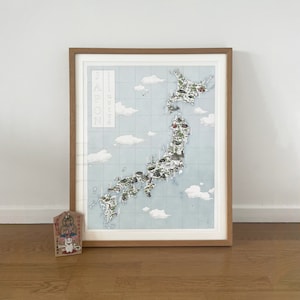 Carte « Japon illustré » - couleur
