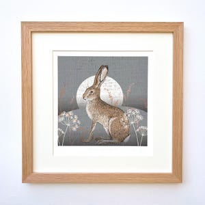 Handgezeichneter Hase Kunstdruck// Wildtier Wandbild // Hase// Landhaus Dekor // Hase Kunstdruck // Hase Kunstdruck