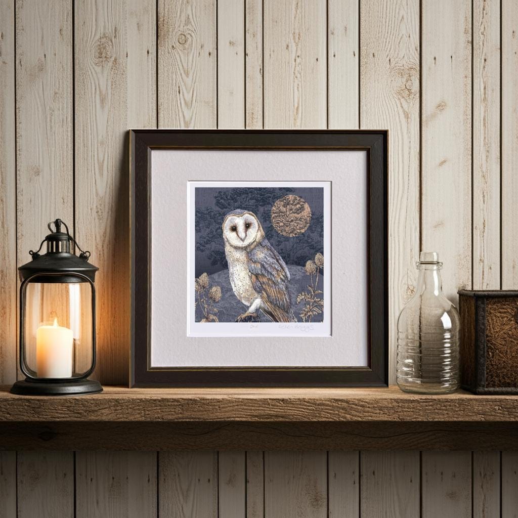 Barn Owl  Print: British Countryside Gicl&eacute;e, Signed Art print