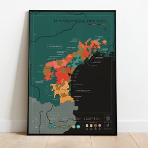 Carte des vins à gratter - Languedoc