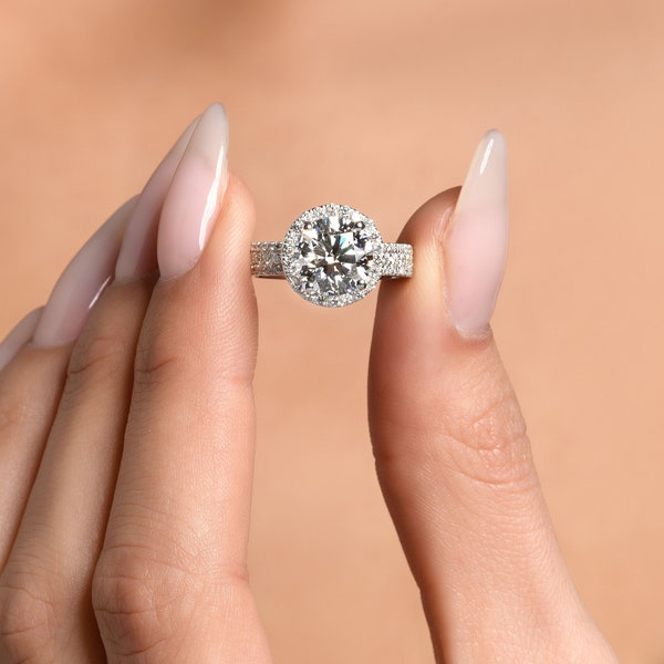 4 Ct Diamond Ring Etsy