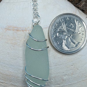 Large White Seaglass Pendant