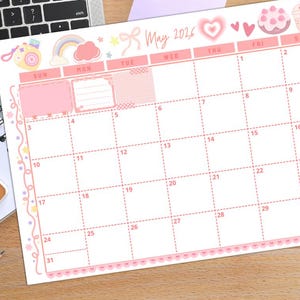 Mai 2026 Kalender | Monatsplaner Printable | Schule, Arbeit, Büro & Haus Organizer | Sofort Download