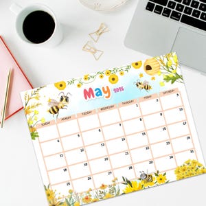 May 2025 calendar printable png, cute April planner 2025, due dated plan, Homeschool Kids Planner, Monthly Planner, 2025 Calendar Download