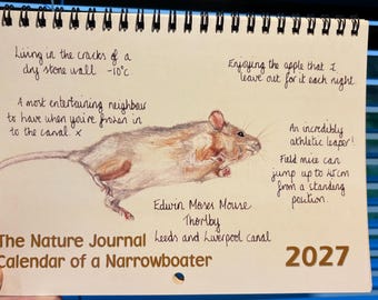The Nature Journal Calendar of a Narrowboater 2027