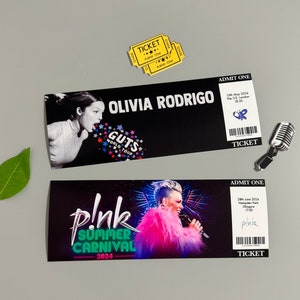 Personalised Concert Ticket, Festivals, Concert, Artist, Personalised Event, Memorabilia, Concert Ticket, Surprise Ticket, 195x70mm image 5