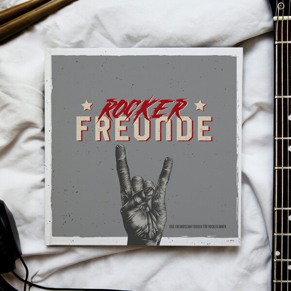 RockerFreunde - Das Freundschaftsbuch für Rocker:innen. Rock Heavy Metal Geschenk Geschenkidee. Freundebuch für Festival und Konzert