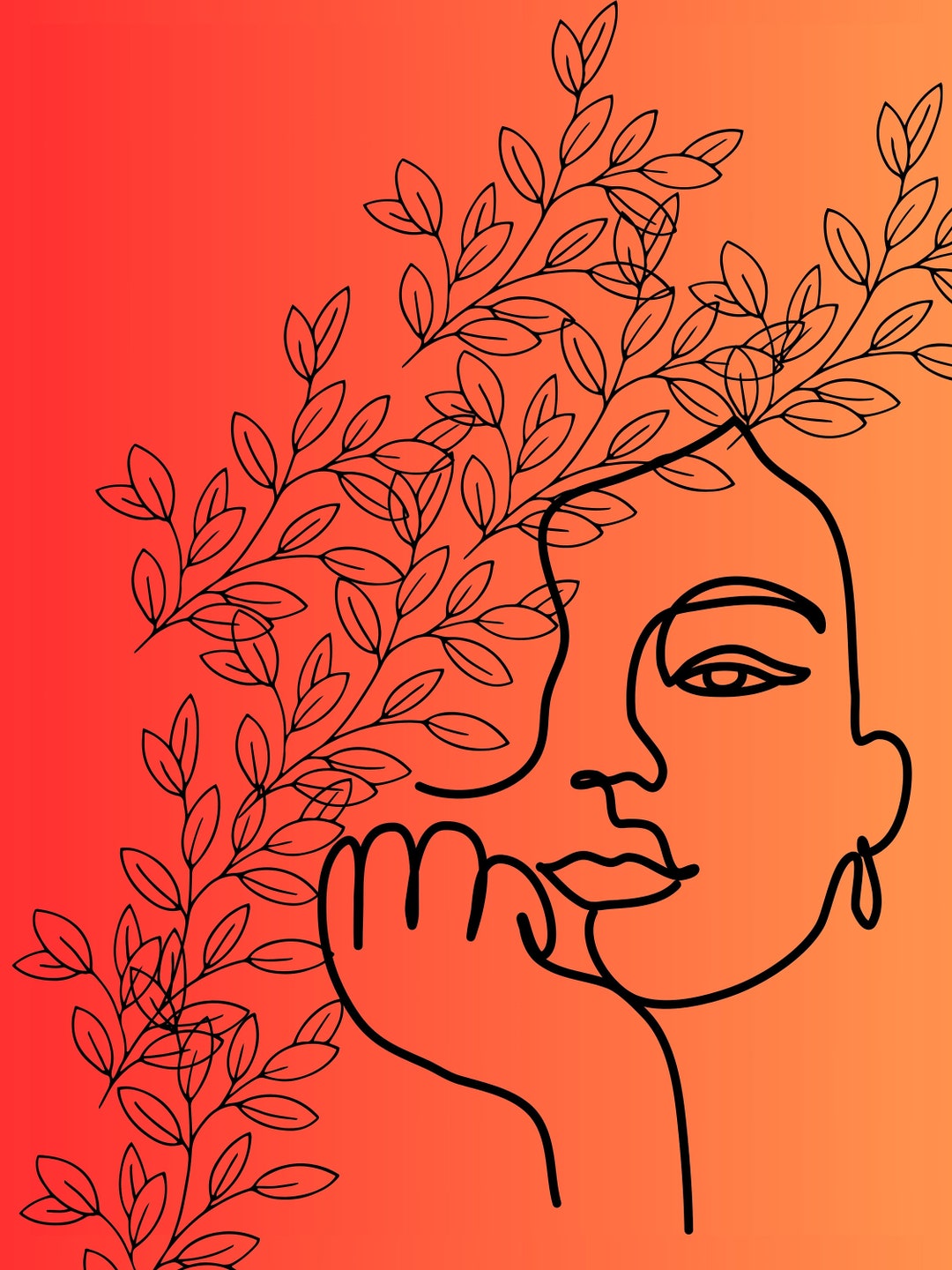 Digital Wall Hanging Template, Printable Wall Hanging Card, Wall